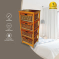 Load image into Gallery viewer, Hyssop Tallboy 4 Chest of Drawers Cane Bedroom Kitchen Bathroom Storage Shelf
