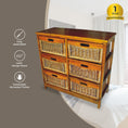 Load image into Gallery viewer, Hyssop Tallboy 6 Chest of Drawers Cane Bedroom Kitchen Bathroom Storage Shelf
