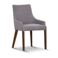 Load image into Gallery viewer, Tuberose Dining Chair Fabric Seat Solid Acacia Timber Wood Furniture - Grey
