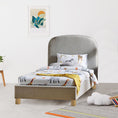 Load image into Gallery viewer, Bambino Kids Child King Single Bed Fabric Upholstered Children Kid Timber Frame
