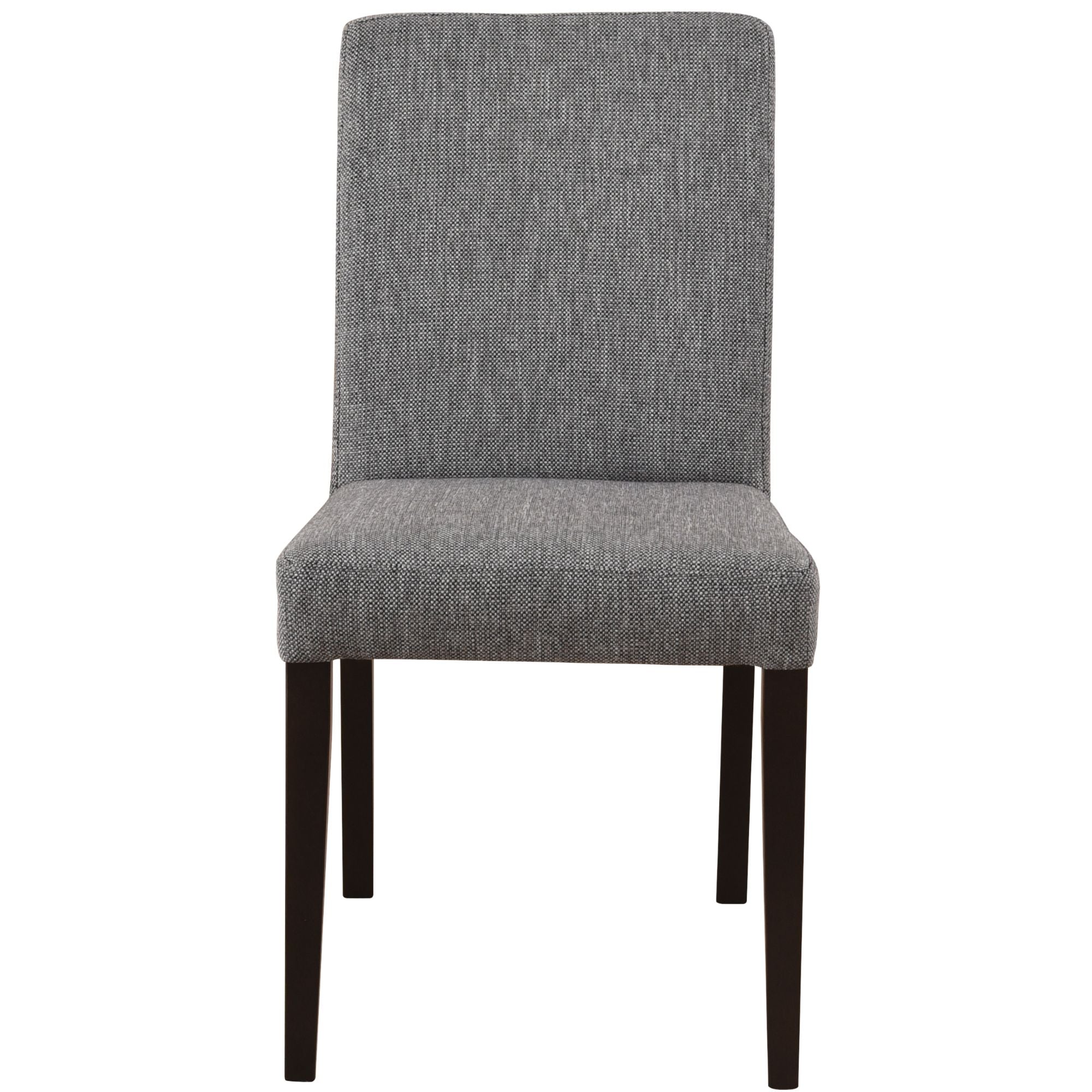 Cindy Dining Chair Set of 2 Fabric Upholstered Solid Acacia Wood - Granite