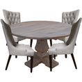 Load image into Gallery viewer, Florence  5pc Round Dining Table Set 135cm 4 Fabric Chair French Provincial
