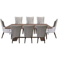 Load image into Gallery viewer, Florence  9pc Dining Table Set 230cm 6 Fabric 2 Carver Chair French Provincial
