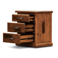 Load image into Gallery viewer, Umber Bedside Tables 3 Drawers Storage Cabinet Shelf Side End Table - Dark Brown
