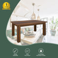 Load image into Gallery viewer, Umber Dining Table 180cm Solid Pine Wood Home Dinner Furniture - Dark Brown
