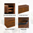 Load image into Gallery viewer, Umber Coffee Table 127cm 2 Drawer Solid Pine Timber Wood - Dark Brown
