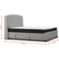 Load image into Gallery viewer, Honeydew King Size Bed Frame Timber Mattress Base With Storage Drawers - Beige
