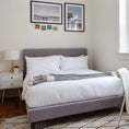Load image into Gallery viewer, Volga King Single Bed Platform Frame Fabric Upholstered Mattress Base - Grey

