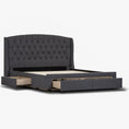 Load image into Gallery viewer, Honeydew King Size Bed Frame Timber Mattress Base With Storage Drawers - Grey
