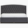 Load image into Gallery viewer, Honeydew King Size Bed Frame Timber Mattress Base With Storage Drawers - Grey
