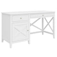 Load image into Gallery viewer, Daisy Study Computer Desk 140cm Office Executive Table Solid Acacia Wood - White
