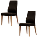 Load image into Gallery viewer, Rosemallow Dining Chair Set of 2 PU Leather Seat Solid Messmate Timber - Black
