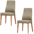 Load image into Gallery viewer, Rosemallow Dining Chair Set of 2 PU Leather Seat Solid Messmate Timber - Silver
