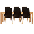Load image into Gallery viewer, Rosemallow 7pc Dining Set 180cm Table 6 Black PU Chair Solid Messmate Timber

