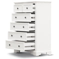 Load image into Gallery viewer, Celosia Tallboy 6 Chest of Drawers Solid Acacia Wood Bed Storage Cabinet - White
