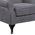 Load image into Gallery viewer, Mellowly Wing Back Chair Sofa Chesterfield Armchair Fabric Uplholstered - Grey
