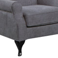 Load image into Gallery viewer, Lipe Wing Back Chair Sofa Chesterfield Armchair Fabric Uplholstered - Grey

