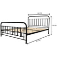 Load image into Gallery viewer, Metallica Queen Bed Size Metal Frame Platform Mattress Base - Black
