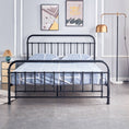 Load image into Gallery viewer, Metallica Double Bed Size Metal Frame Platform Mattress Base - Black
