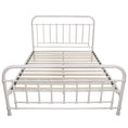 Load image into Gallery viewer, Metallica Double Bed Size Metal Frame Platform Mattress Base - White
