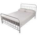 Load image into Gallery viewer, Metallica Double Bed Size Metal Frame Platform Mattress Base - White
