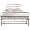 Load image into Gallery viewer, Metallica Double Bed Size Metal Frame Platform Mattress Base - White
