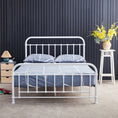 Load image into Gallery viewer, Metallica King Single Bed Size Metal Frame Platform Mattress Base - White
