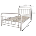 Load image into Gallery viewer, Metallica King Single Bed Size Metal Frame Platform Mattress Base - White
