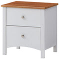 Load image into Gallery viewer, Lobelia Bedside 2pc Bedroom Set Drawers Nightstand  Storage Cabinet - White
