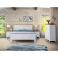 Load image into Gallery viewer, Lobelia Tallboy 5 Chest of Drawers Solid Rubber Wood Bed Storage Cabinet - White
