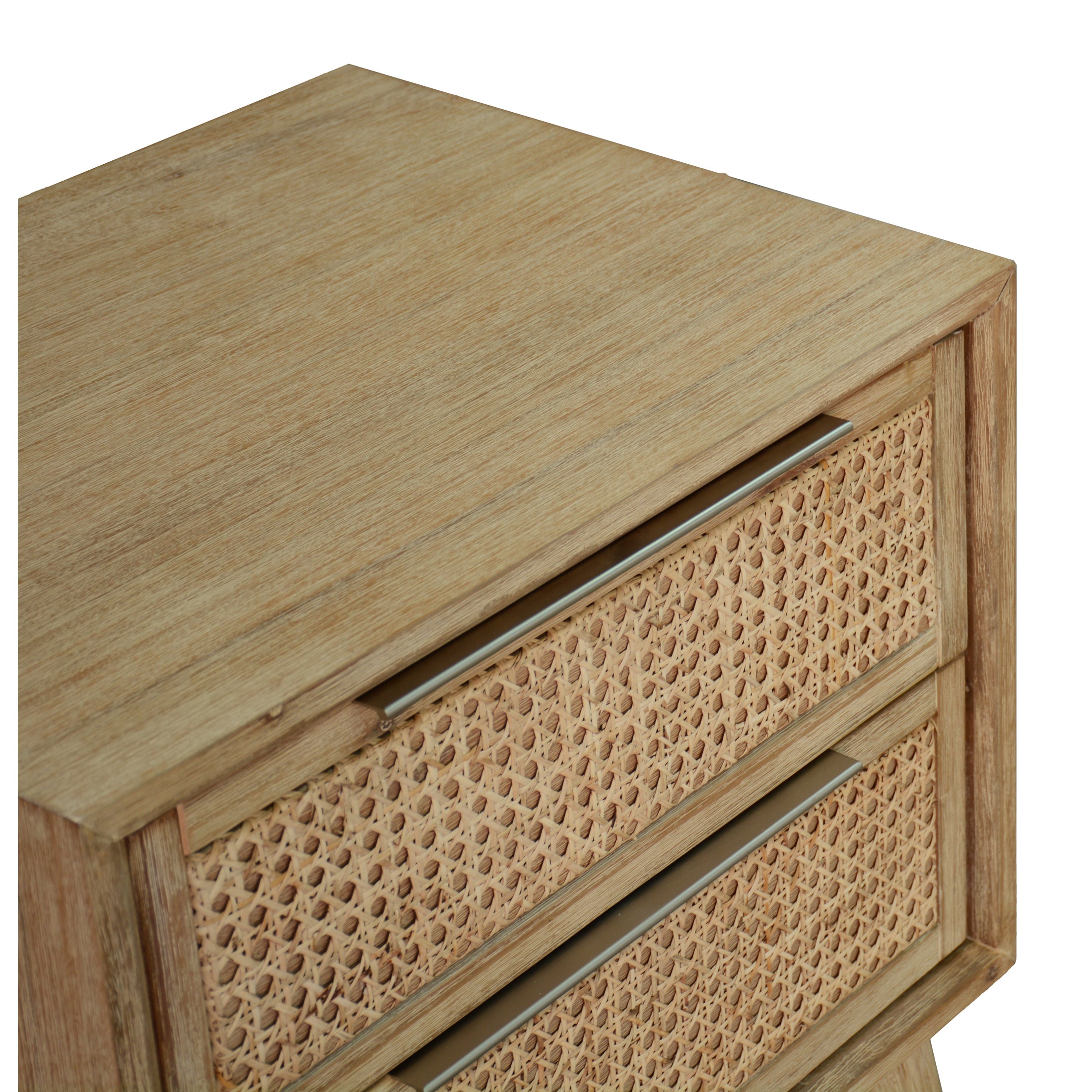 Lola Bedside Table Drawer Storage Cabinet Shelf Side End Table - Brown