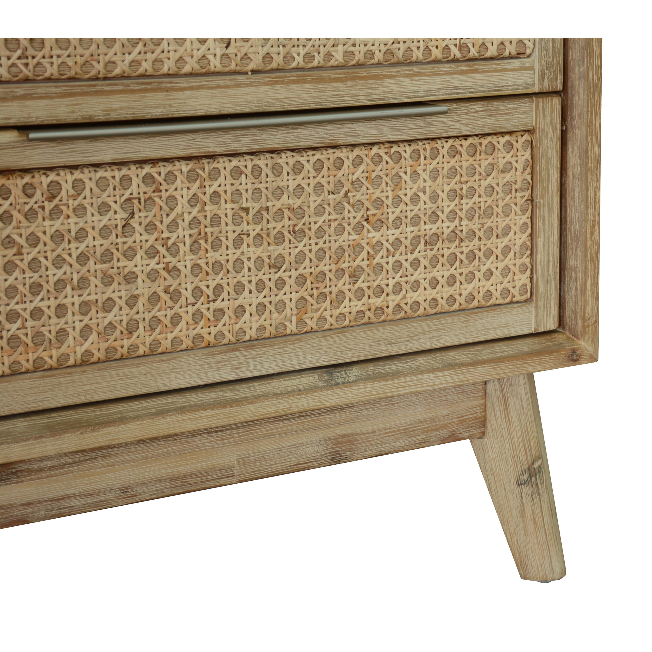 Lola Bedside Table Drawer Storage Cabinet Shelf Side End Table - Brown