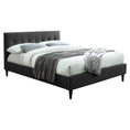 Load image into Gallery viewer, Buttercup Queen Size Bed Frame Timber Mattress Base Fabric Upholstered - Grey

