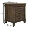 Load image into Gallery viewer, Lily Bedside Tables 3 Drawers Storage Cabinet Shelf Side End Table - Rustic Grey
