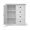 Load image into Gallery viewer, Beechworth Tallboy 4 Chest of Drawers Solid Pine Wood Storage Cabinet - White
