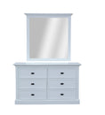 Load image into Gallery viewer, Beechworth Dresser Mirror 6 Chest of Drawers Pine Wood Storage Cabinet - White
