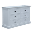 Load image into Gallery viewer, Beechworth Dresser Mirror 6 Chest of Drawers Pine Wood Storage Cabinet - White
