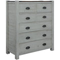 Load image into Gallery viewer, Erica Tallboy 7 Chest of Drawers Solid Acacia Timber Wood Cabinet Brown White

