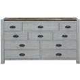 Load image into Gallery viewer, Erica Dresser 10 Chest of Drawers Solid Acacia Timber Wood Cabinet Brown White
