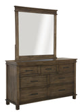 Load image into Gallery viewer, Lily Dresser Mirror 7 Chest of Drawers Tallboy Storage Cabinet - Rustic Grey
