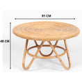 Load image into Gallery viewer, Crocus Rattan Round Coffee Table 80cm - Natural
