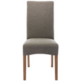 Load image into Gallery viewer, Aksa Fabric Upholstered Dining Chair Set of 2 Solid Pine Wood Furniture - Grey

