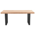 Load image into Gallery viewer, Petunia  Dining Table 180cm Elm Timber Wood Black Metal Leg - Natural
