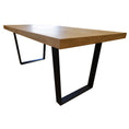 Load image into Gallery viewer, Petunia  Dining Table 180cm Elm Timber Wood Black Metal Leg - Natural

