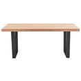 Load image into Gallery viewer, Petunia  Dining Table 210cm Elm Timber Wood Black Metal Leg - Natural
