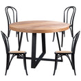 Load image into Gallery viewer, Petunia  5pc 120cm Round Dining Table Set 4 Arched Back Chair Elm Timber Wood
