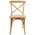 Load image into Gallery viewer, Aster Crossback Dining Chair Set of 2 Solid Birch Timber Wood Ratan Seat - Oak
