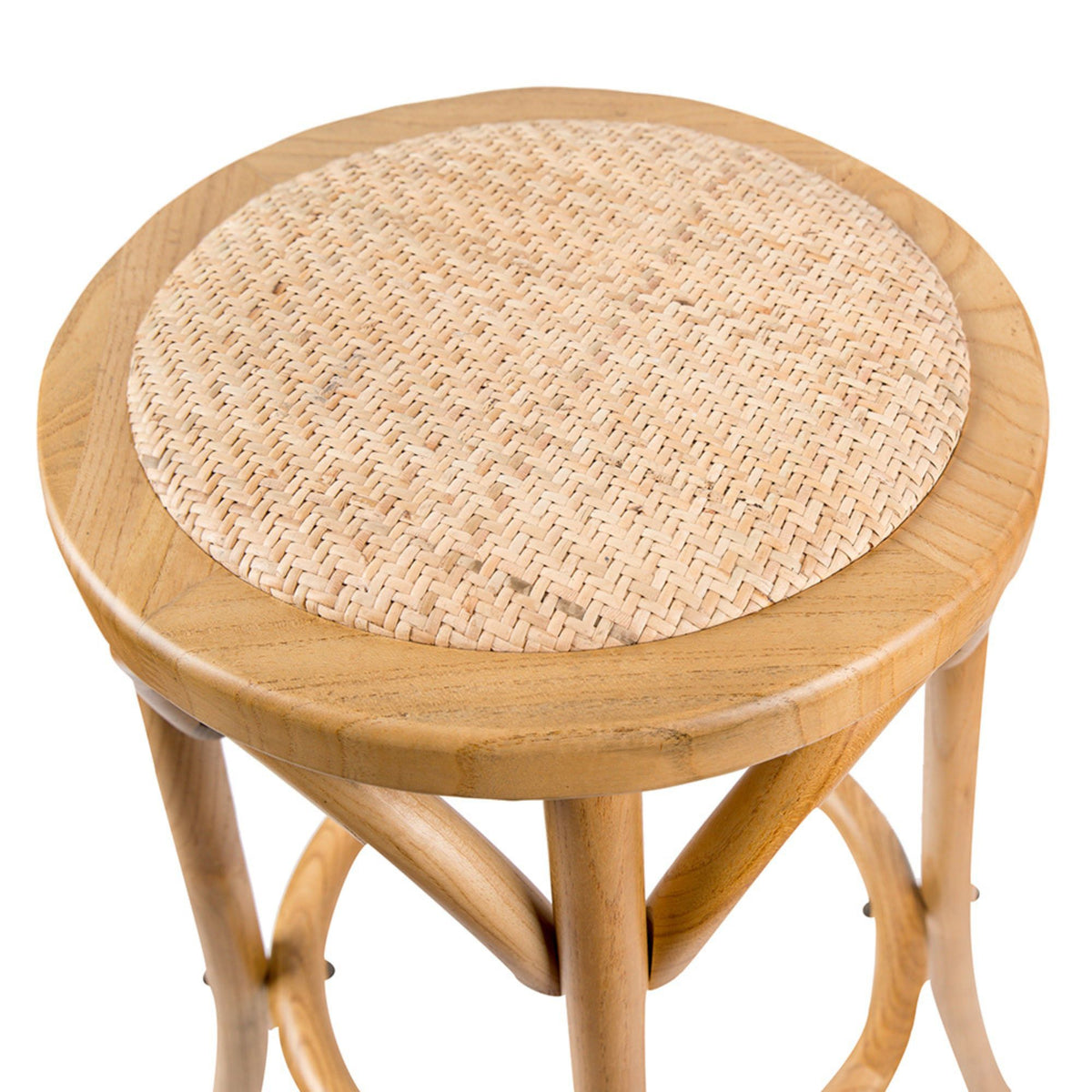 Round Ratta Stool Aster 2pc Round Bar Stools Dining Stool Chair Solid Birch Timber Ratta ...