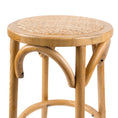 Load image into Gallery viewer, Aster Round Bar Stools Dining Stool Chair Solid Birch Timber Rattan Seat - Oak
