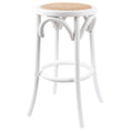 Load image into Gallery viewer, Aster Round Bar Stools Dining Stool Chair Solid Birch Timber Rattan Seat White
